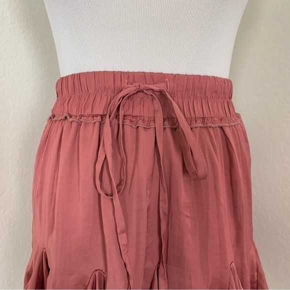 Indikah Hello Molly Flare Pleated Mini Skirt Women’s XS Pink Elastic Waist - Picture 9 of 14
